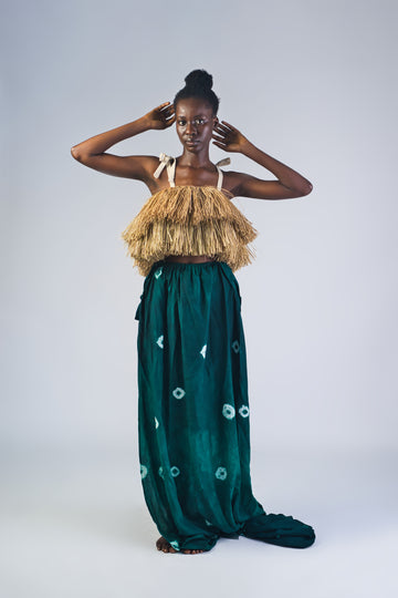 Eki Kere Akom Raffia Sleeveless Top